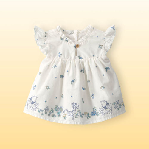 Baby Girl Disney© Winnie the Pooh Ruffle-Sleeve Floral Top - White | Carter’s Oshkosh Canada