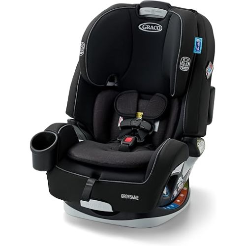 Graco Grows4Me 4-in-1 Car Seat, Convertible Infant to Toddler Car Seat and Booster, West Point Design, for 10 Years of Safe, Comfortable Journeys