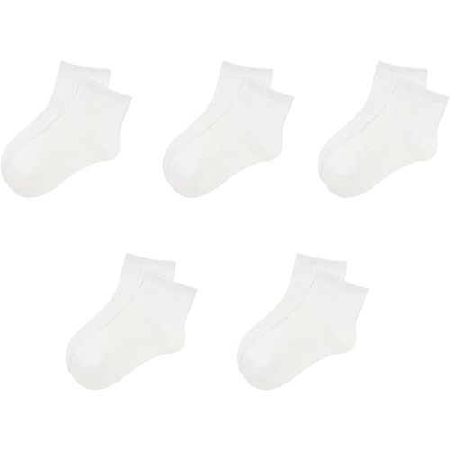 SERISIMPLE Viscose Bamboo Stretch Kids Ankle School Kids Crew Socks Breathable Boy Girl 5 Pairs