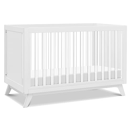 DaVinci Otto 3-in-1 Convertible Crib in White with Acrylic Slats, Greenguard Gold Certified