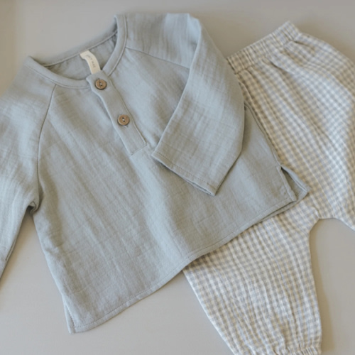 Zion Shirt || Steel Blue – Quincy Mae