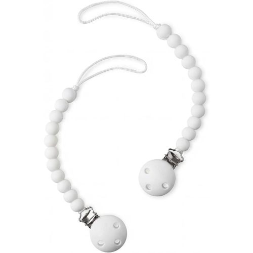 Comfy Cubs Pacifier Clips 2 Pack - White