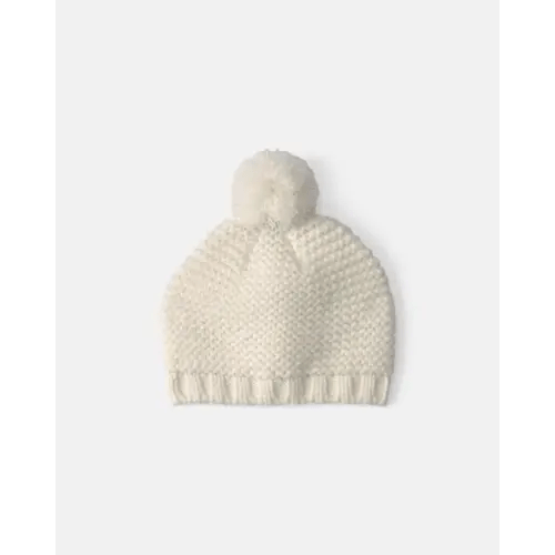 Baby Girl Pom Knit Beanie - White - OshKosh B'gosh | Carter's