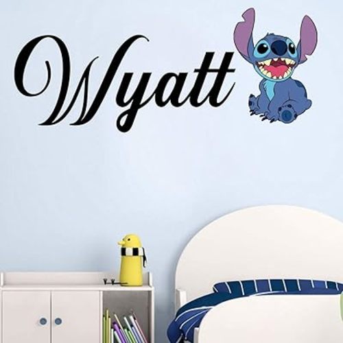 Stich Custom Name Series Nursery Wall Decal Vinyl Sticker for Home Decor. by Kraftmatics Design
