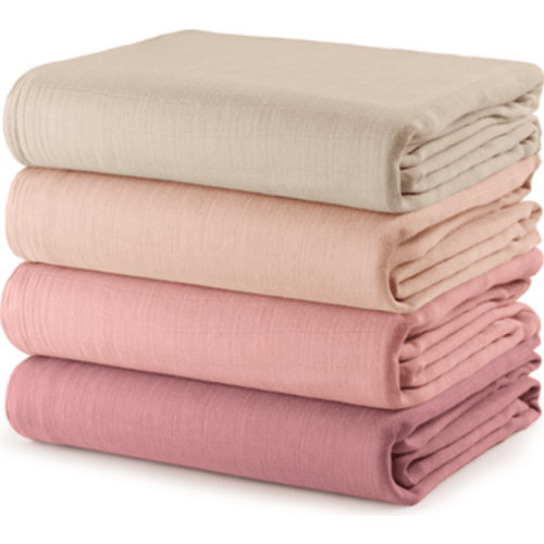 Muslin Swaddle Blankets, 4 Pack