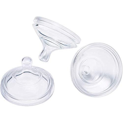 Boon Unisex Boon NURSH Silicone Replacement Nipple, Air-Free Feeding, Stage 2 Medium Flow Multi 3 Count (Pack of 1) One Size