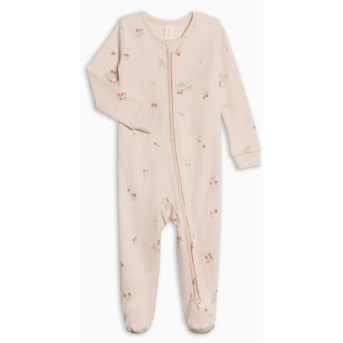Peyton Zipper Sleeper - Kendi, Raspberries/Shell + Mint, 0-3m or 3-6m