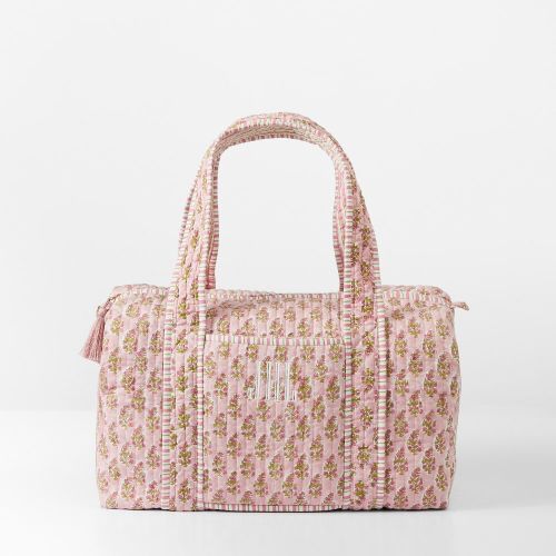 Block Print Quilted Weekender