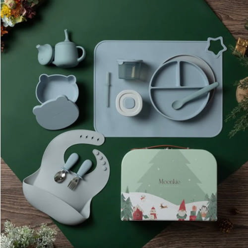 Christmas First Bites Gift Set (Ether/Sky Blue)