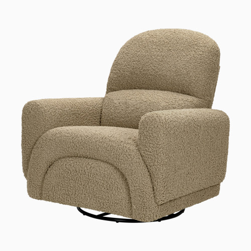 babyletto Rainbow Recliner and Swivel Glider - Latte Teddy Loop