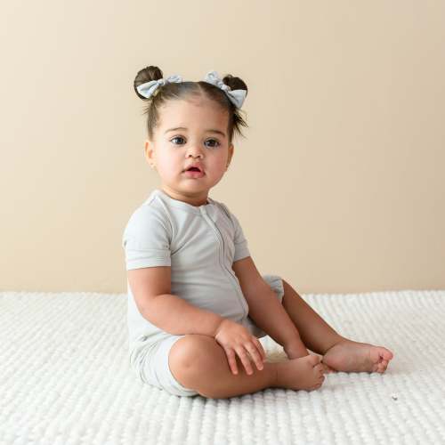Zippered Shortall Romper Oat | Shortie Romper | Kyte Baby