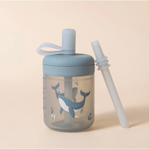 Silicone Training Cup with Straw