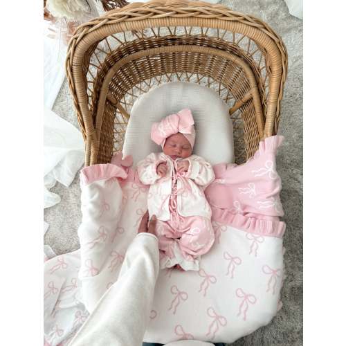 Little Bow Flared Pants - Milk & Fairy Floss – Avalia Kids