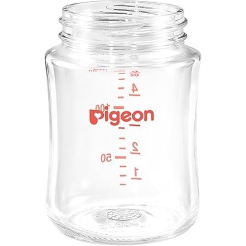 Pigeon Wide Neck Glass Baby Bottle Replacement Body – 5.4 oz/160 ml, BPA-Free, Heat-Resistant, Easy to Clean, Perfect for Newborns, 1 Pack