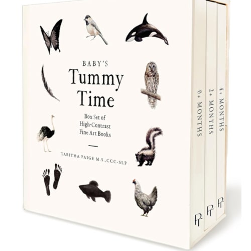 Baby's Tummy Time Book Box Set: A 3-Book Box Set of High-Contrast Art for Visual Stimulation at Tummy Time (Tabitha Paige Children's Book Series)