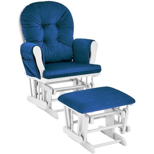 Suite Bebe Mason Glider Rocker with Ottoman, Navy and White