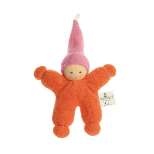 Nanchen Soothing Waldorf Rattle Doll Orange