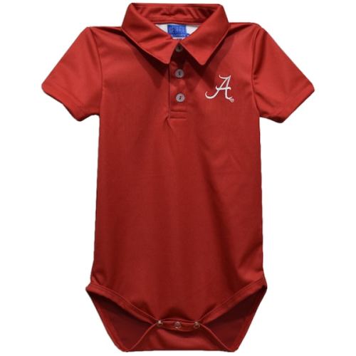 Alabama Crimson Tide Vive La Fete Infant Polo Bodysuit - Crimson