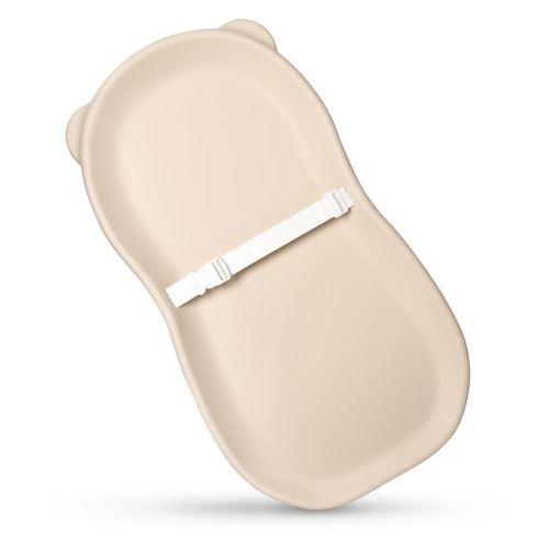 Waterproof Baby Diaper Changing Pad EVA Foam Wipeable Teddy Bear, Non-Slip Base Changer Pads Portable with Adjustable Safety Belt, Change Mat Standard Fits All Changing Station Table Dresser Newborns