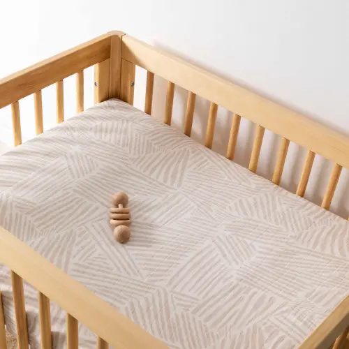 All-Stages Midi Crib Sheet in GOTS Certified Organic Muslin Cotton