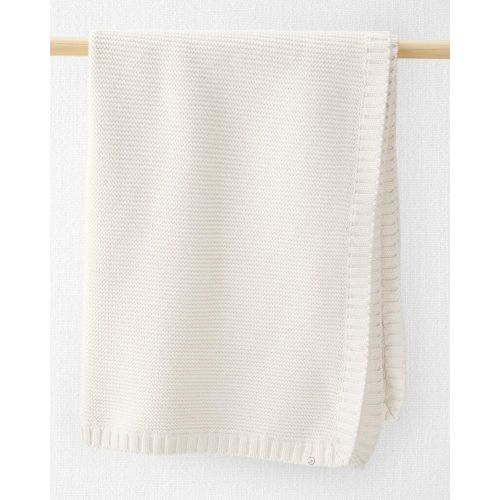Baby Organic Cotton Textured Knit Blanket in Cream - Little Planet | Carter's