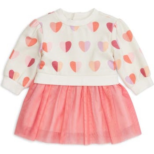 Hearts Magnetic Brushed Fleece Sweatdress, 6-9M