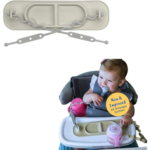 Busy Baby Mini Mat NEW Suction Cups with 2 Straps Baby Weaning(TanMini)