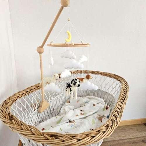 Custom Felt Dog Baby Mobile: Nursery Decor, Gift for Dog Lovers