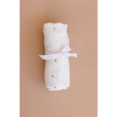 Organic Muslin Swaddle, Bee