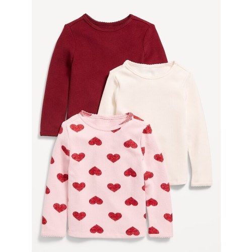 Long-Sleeve T-Shirt 3-Pack for Toddler Girls