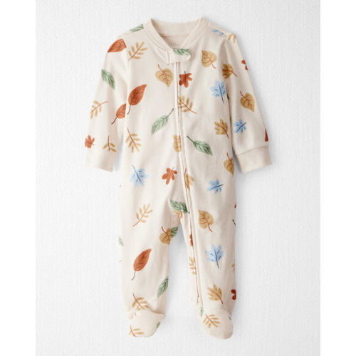 Baby Organic Cotton Sleep & Play Pajamas in Autumn Leaves Print (Autumn Leaves | 9mo.)