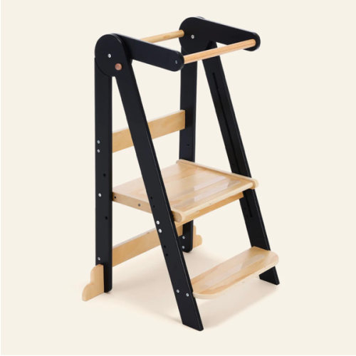HARPPA Nordi | Foldable Toddler Tower – Compact Montessori-Inspired Standing Tower for Ages 2–6, Wooden Convertible Tower for Kitchen, Bathroom & More