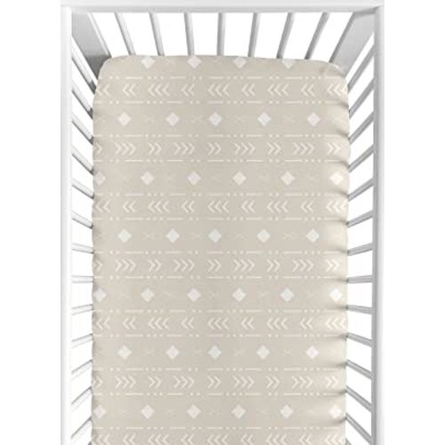Amazon.com: Sweet Jojo Designs Boho Aztec Geometric Boy or Girl Fitted Crib Sheet Baby or Toddler Bed Nursery - Gender Neutral Beige Taupe Tan and White Bohemian Southwest Tribal for Llama Collection : Baby