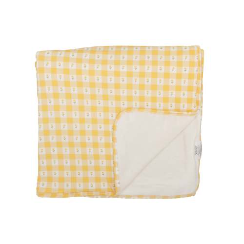 Yellow Gingham Tulip Toddler Blanket