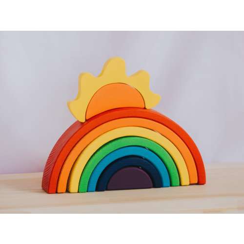 Wooden Rainbow & Sun Stacker