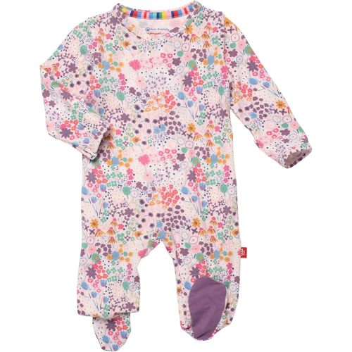 Magnetic Me Girls Modal Magnetic Baby Footie Pajamas | Silky Soft Modal Fabric | Baby Sleepers Available Sizes PRE - 24M