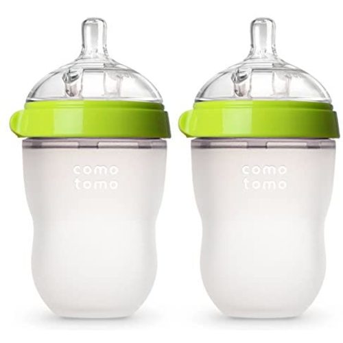 Comotomo Baby Bottle, Green, 8 oz (2 Count)
