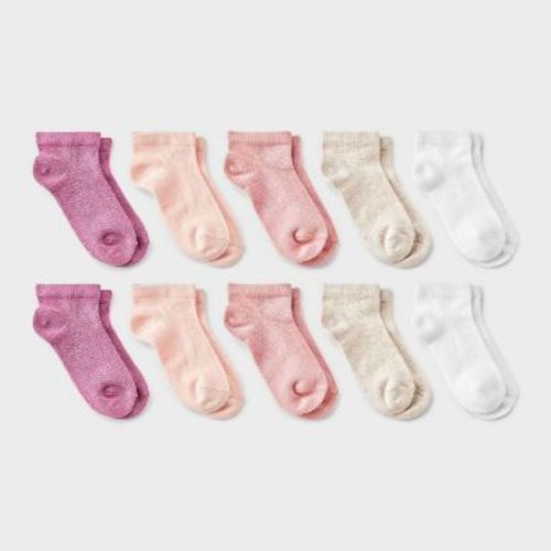 Baby 10pk Solid Socks - Cat & Jack™ Pink 6-12M