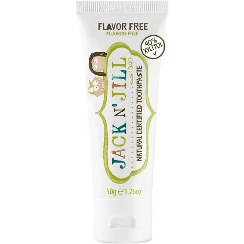 Jack N' Jill Natural Certified Toothpaste for Kids - Fluoride Free Kids & Toddlers Toothpaste, Gently Cleans Teeth, 40% Xylitol, BPA Free - Flavor Free, 1.76 oz (Pack of 1)