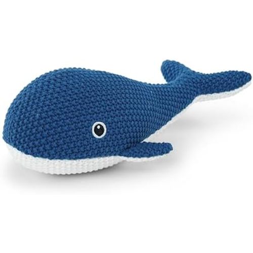 Stuffed Animal for Kids,8inch Ocean Toys Hand Knit Doll Baby Cute Doll Bed Time,Handmade Knit Whale Animal Toy Soft Cotton Knitted Animals Teddy Bear Christmas Birthday Gifts (Whale)