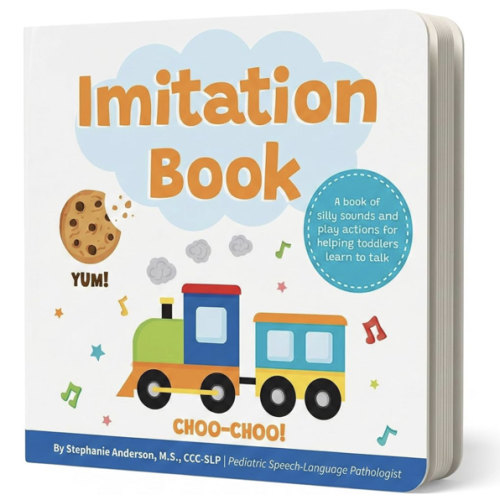 Imitation Book: Interactive & Fun Learn to Talk Board Book For Toddlers Ages 0-4, Written by a Speech Therapist