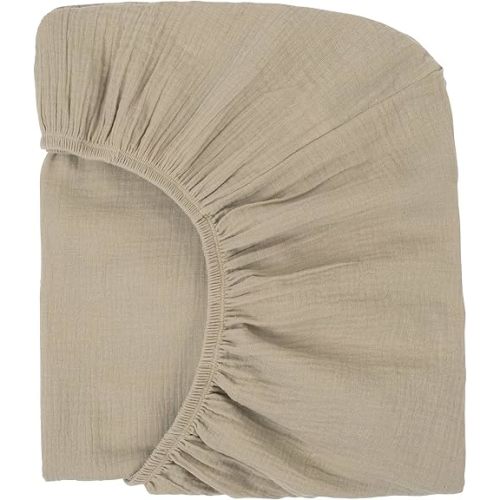 Nora's Nursery Muslin Crib Sheets - 100% Organic Cotton Crib Sheets - Latte Light Brown