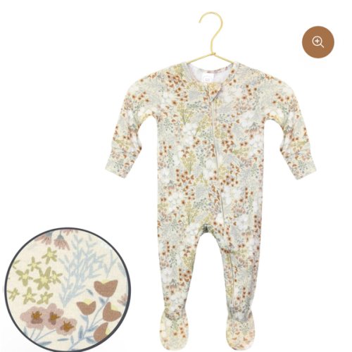 Pearl Zipper Footies