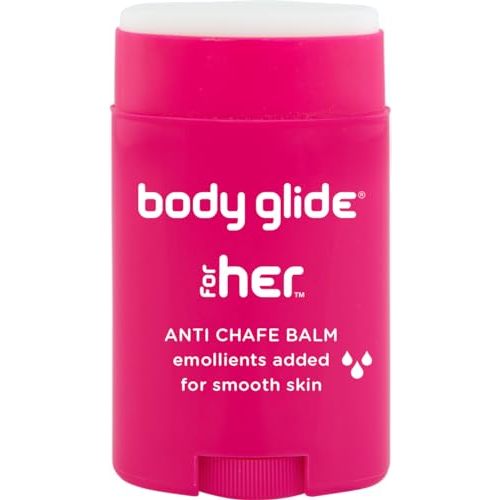 Body Glide For Her Anti Chafe Balm | Chafing stick with added emollients | Great for dry, sensitive skin and/or sensitive areas | Use on chest, bra, butt, groin, arm, and thigh chafing | 1.5oz