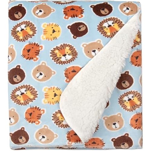Baby Essentials Sherpa Fleece Baby Blanket 35x30 – Super Soft, Warm Reversible Baby Blankets for Newborns, Infants, Toddlers, and Nursery