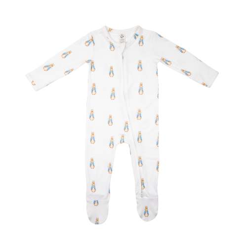 Zip Footie in Rabbit