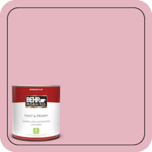 1 qt. #M140-3 Premium Pink Flat Low Odor Interior Paint & Primer