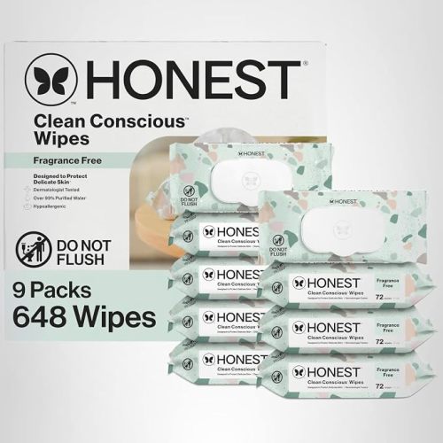 The Honest Company Hypoallergenic Multi-Use Baby Wipes for Sensitive Skin, Geo Mood, 288 Count