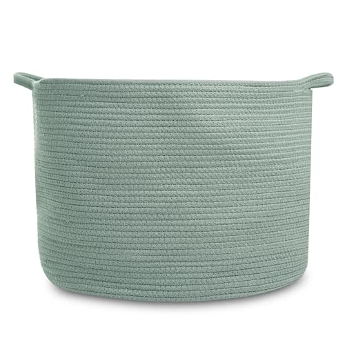 Natemia Extra Large Storage Basket (20" x 20" x 14") - Woven Baby & Toy Organizer, Blanket Basket