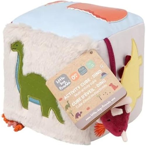 Little Big Friends Soft Activity Cube - Dino World, Baby Sensory Toy, Toddler Learning Toy, Interactive Play Cube, Educational Gift for Kids